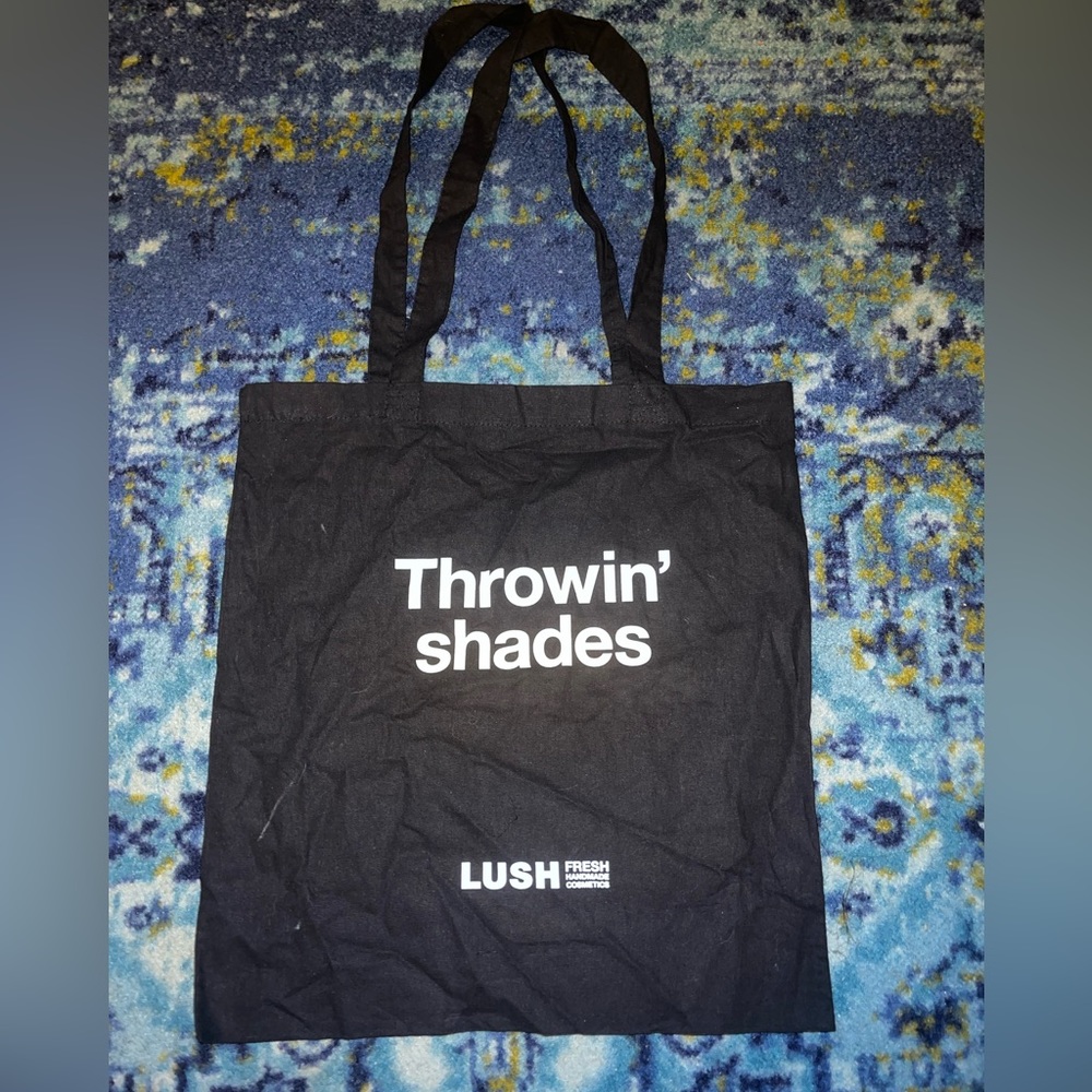 Lush Cosmetics limited edition throwin shades tote bag